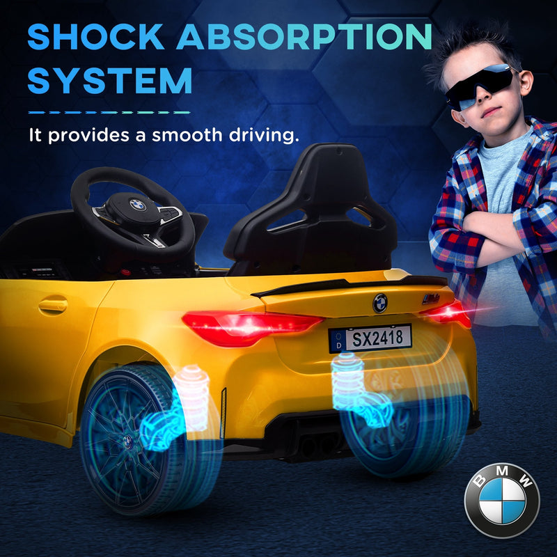 Licensed BMW M4 12V Electric Ride-On Car for Kids with Parent Remote Control Magic Cars 3