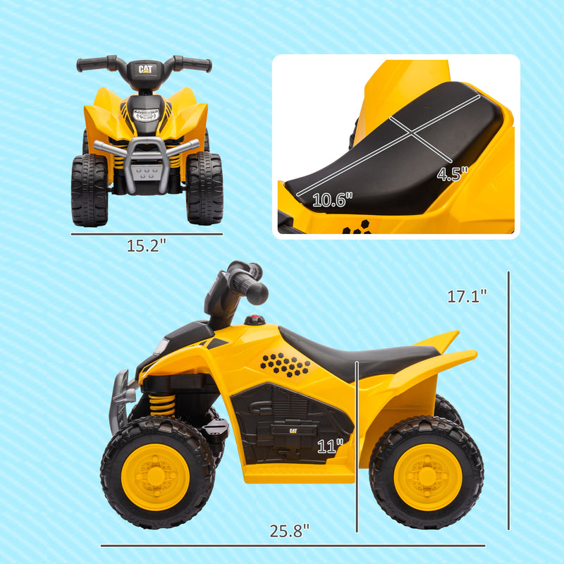 Licensed Kids 6V Electric CAT Four-Wheeler ATV Ride-On Toy Magic Cars 6