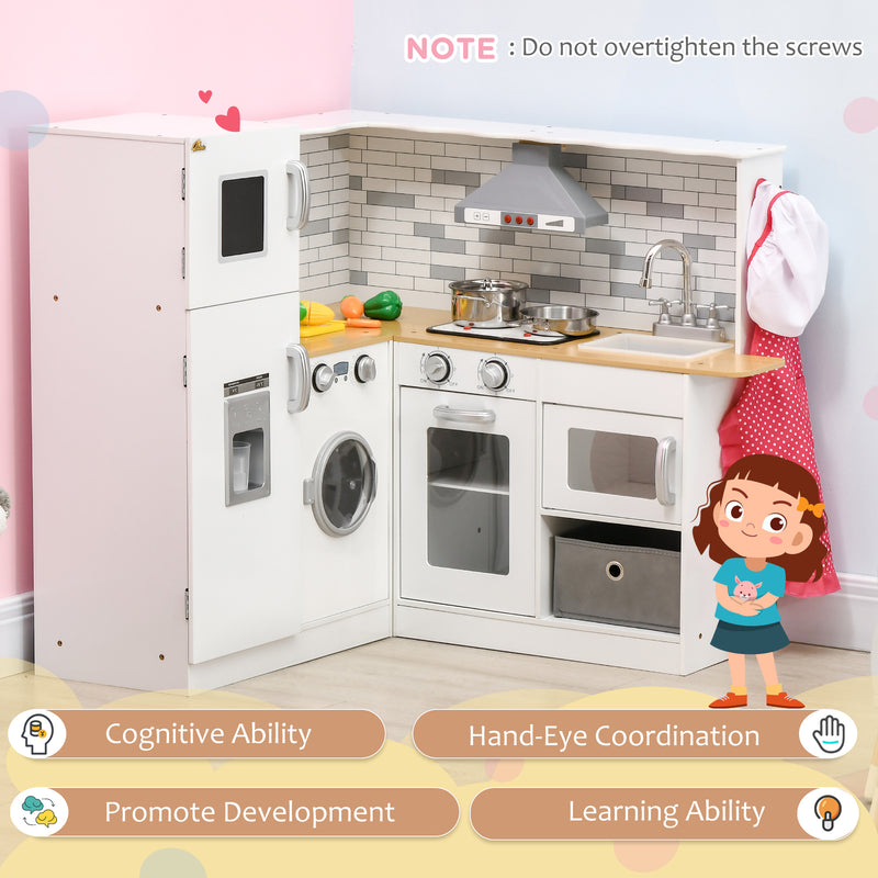 Corner Play Kitchen Set with Sound Effects and Spacious Countertop Magic Cars 3