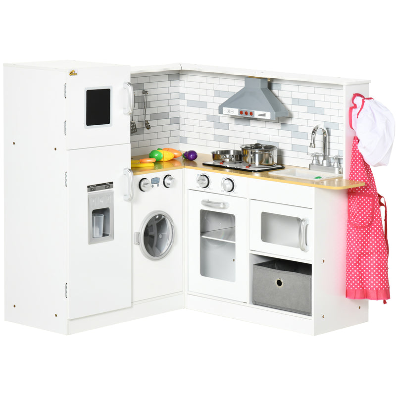 Corner Play Kitchen Set with Sound Effects and Spacious Countertop Magic Cars 9
