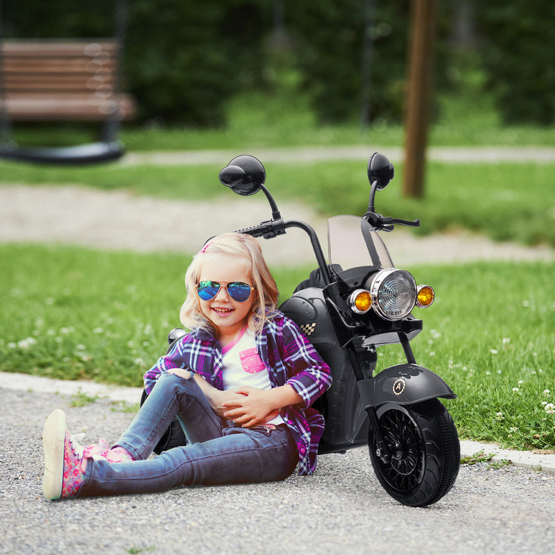Electric 3-Wheel Kids Motorcycle 6V Battery-Powered Chopper Ride-On Toy Magic Cars 6