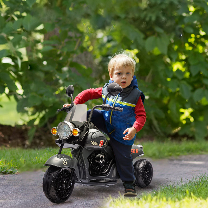 Electric 3-Wheel Kids Motorcycle 6V Battery-Powered Chopper Ride-On Toy Magic Cars 7