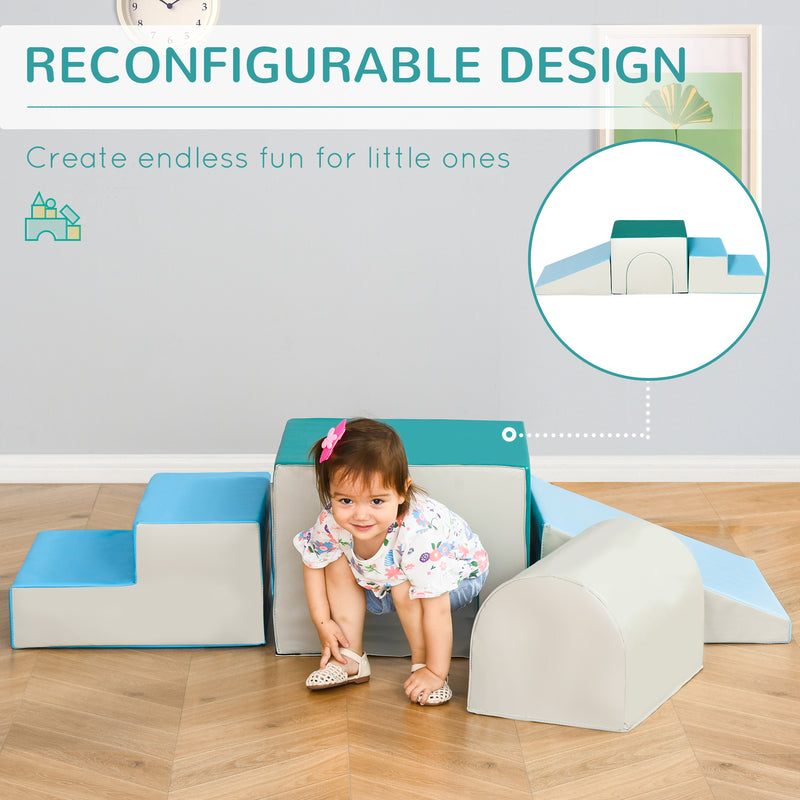 Foam Play Set for Toddlers and Children 4-Piece Soft, Safe, and Easy-to-Clean Magic Cars 4