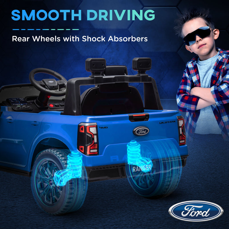 Ford Ranger Licensed 12V Kids Ride-On Car with Toy Storage Magic Cars 19