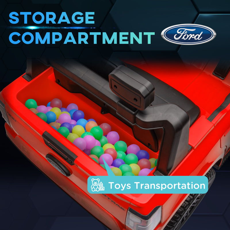 Ford Ranger Licensed 12V Kids Ride-On Car with Toy Storage Magic Cars 5