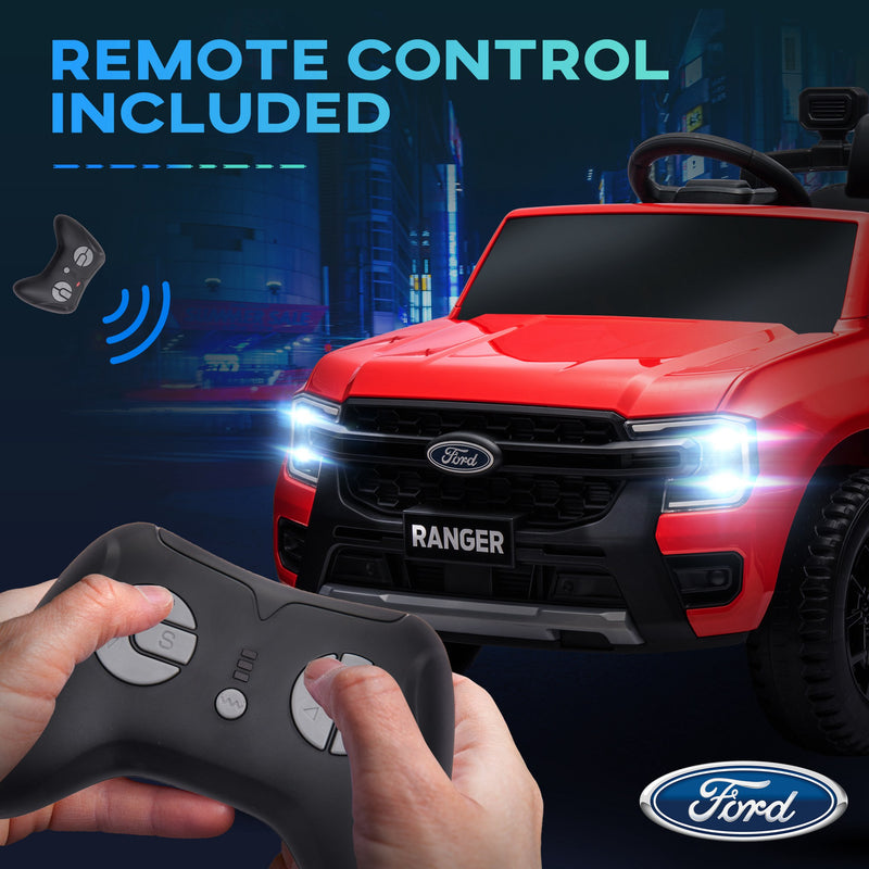 Ford Ranger Licensed 12V Kids Ride-On Car with Toy Storage Magic Cars 6