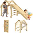 4-in-1 Indoor Toddler Climbing Toy Set with Pikler Design Magic Cars 0