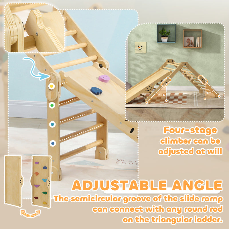 4-in-1 Indoor Toddler Climbing Toy Set with Pikler Design Magic Cars 2