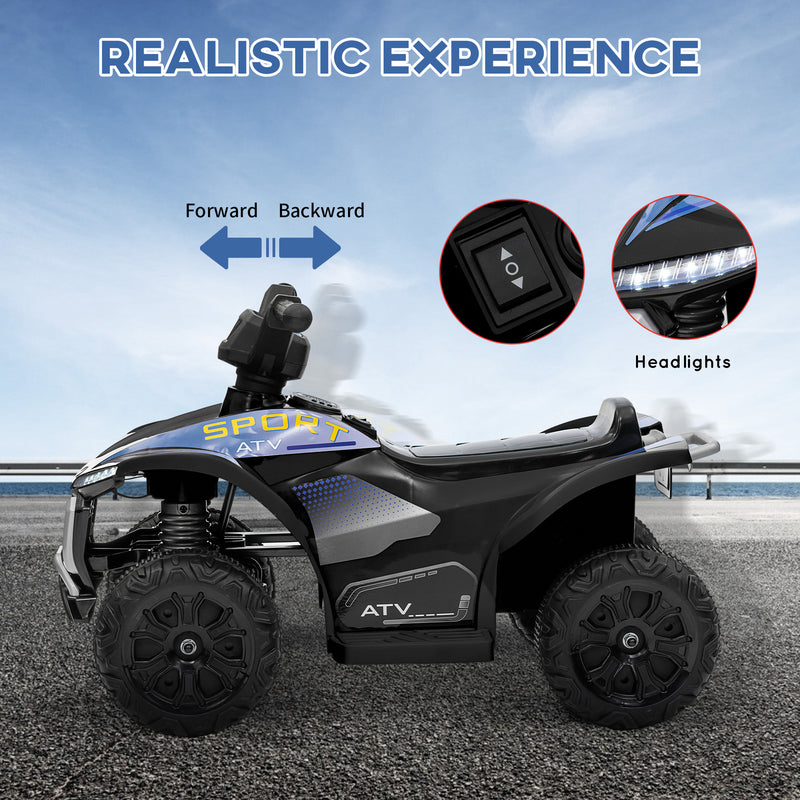 Kids 6V Ride-On ATV Quad with Rechargeable Battery and 1.6 MPH Maximum Speed Magic Cars 3
