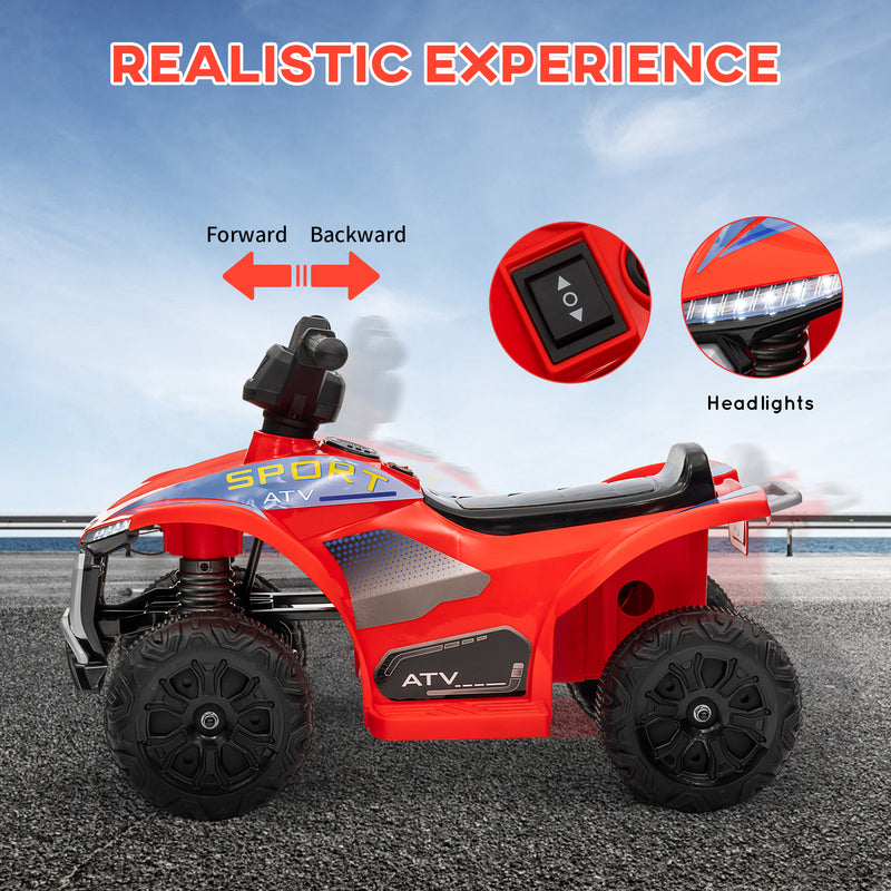 Kids 6V Ride-On ATV Quad with Rechargeable Battery and 1.6 MPH Max Speed Magic Cars 3