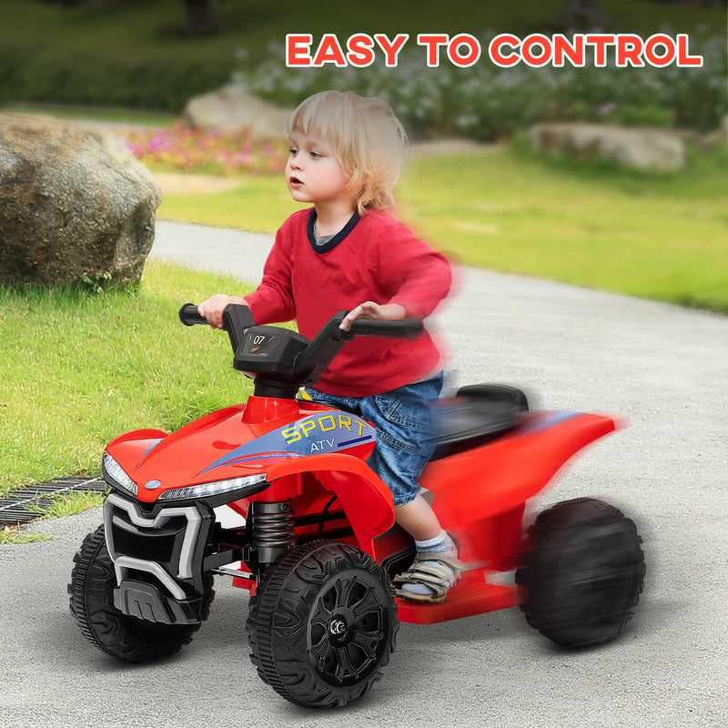 Kids 6V Ride-On ATV Quad with Rechargeable Battery and 1.6 MPH Max Speed Magic Cars 4