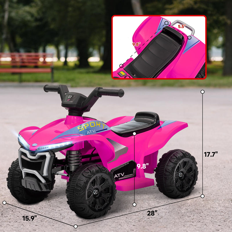 Kids 6V Ride-On ATV Quad with Rechargeable Battery Toy Magic Cars 13