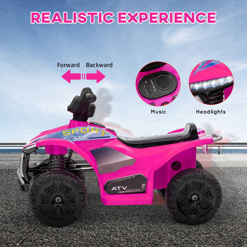 Kids 6V Ride-On ATV Quad with Rechargeable Battery Toy Magic Cars 17
