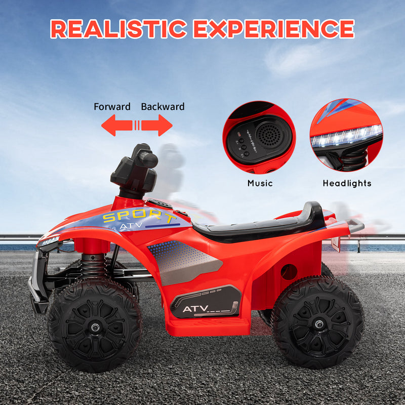 Kids 6V Ride-On ATV Quad with Rechargeable Battery Toy Magic Cars 5
