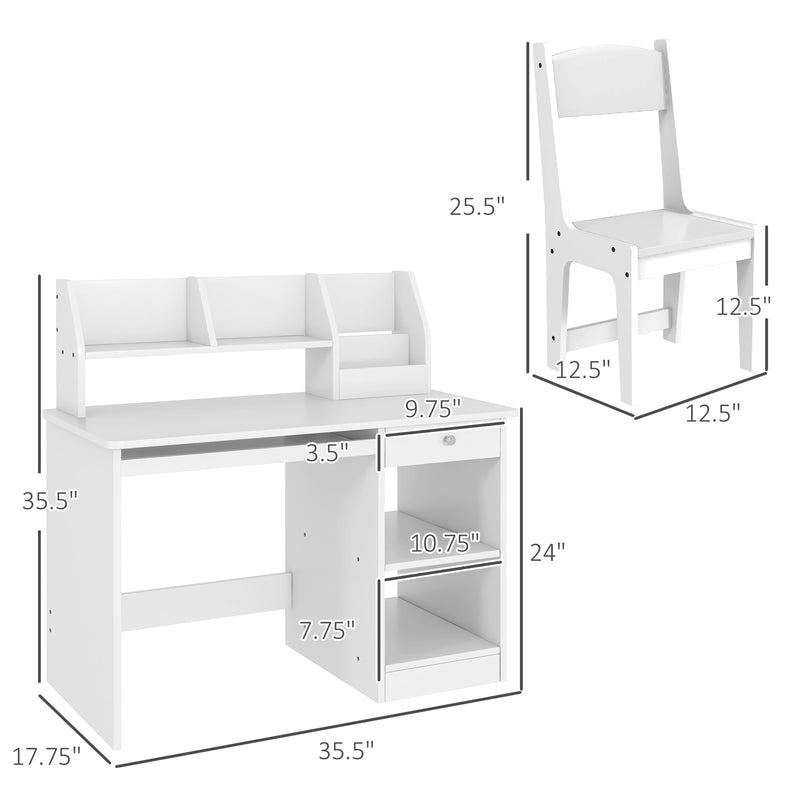 Kids Study Desk and Chair Set with Storage for Ages 5-8 Magic Cars 6