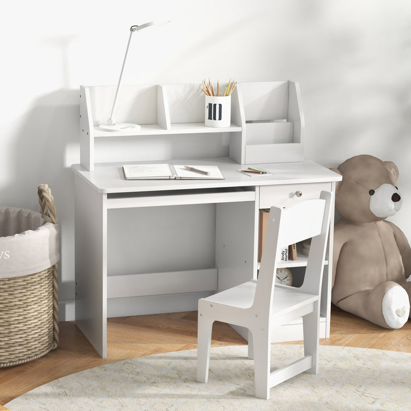Kids Study Desk and Chair Set with Storage for Ages 5-8 Magic Cars 7