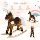 Deluxe Metal Kids Ride-On Rocking Horse Chair with Nursery Rhyme Music Toy Magic Cars 5