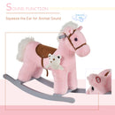 Deluxe Kids Ride-On Rocking Horse with Bear Toy and Soft Seat Chair Magic Cars 1