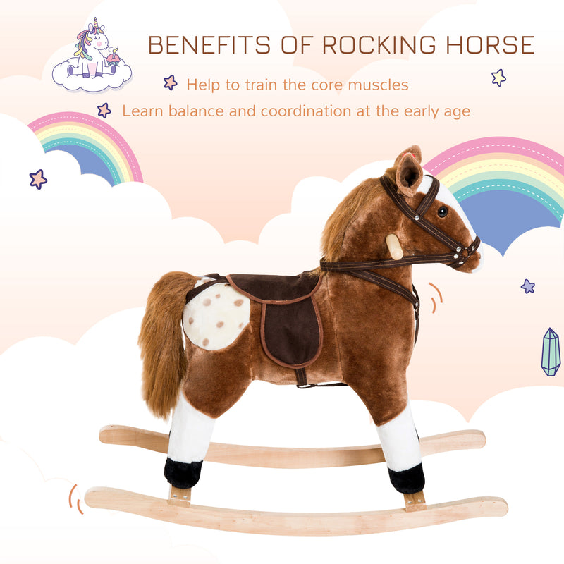 Deluxe Kids Rocking Pony Ride-On Toy for Toddlers Girls Magic Cars 5