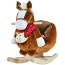 Kids Ride-On Rocking Horse Toy with Lullaby Music and Hand Puppets Set Magic Cars 0