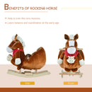 Kids Ride-On Rocking Horse Toy with Lullaby Music and Hand Puppets Set Magic Cars 3