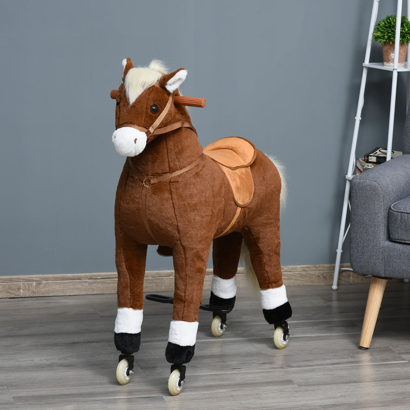 Kids Ride-On Walking Horse with Easy Rolling Wheels and Soft Huggable Body Magic Cars 7