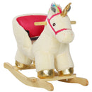 Kids Rocking Unicorn Horse with Realistic Sounds and Safety Belt Magic Cars 0