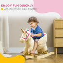 Kids Rocking Unicorn Horse with Realistic Sounds and Safety Belt Magic Cars 2