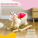 Kids Rocking Unicorn Horse with Realistic Sounds and Safety Belt Magic Cars 4