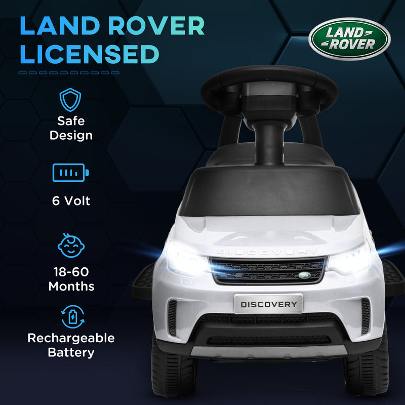 6V Licensed Land Rover 2-in-1 Battery-Powered Ride-On and Push Sliding Car Magic Cars 3