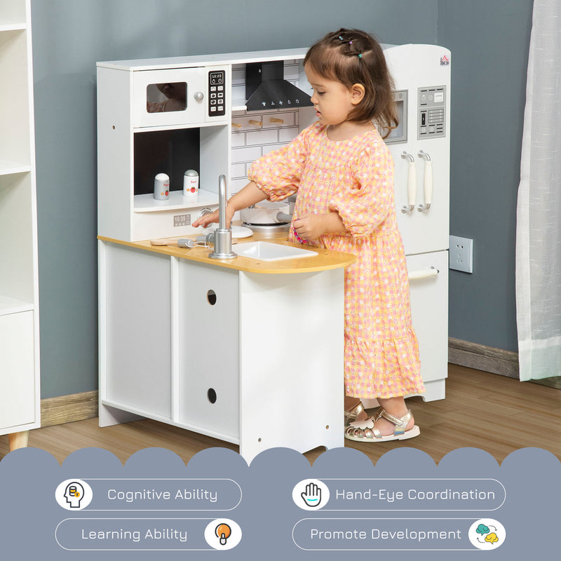 Large Play Kitchen with Complete Set of Modern Pretend Appliances Magic Cars 5