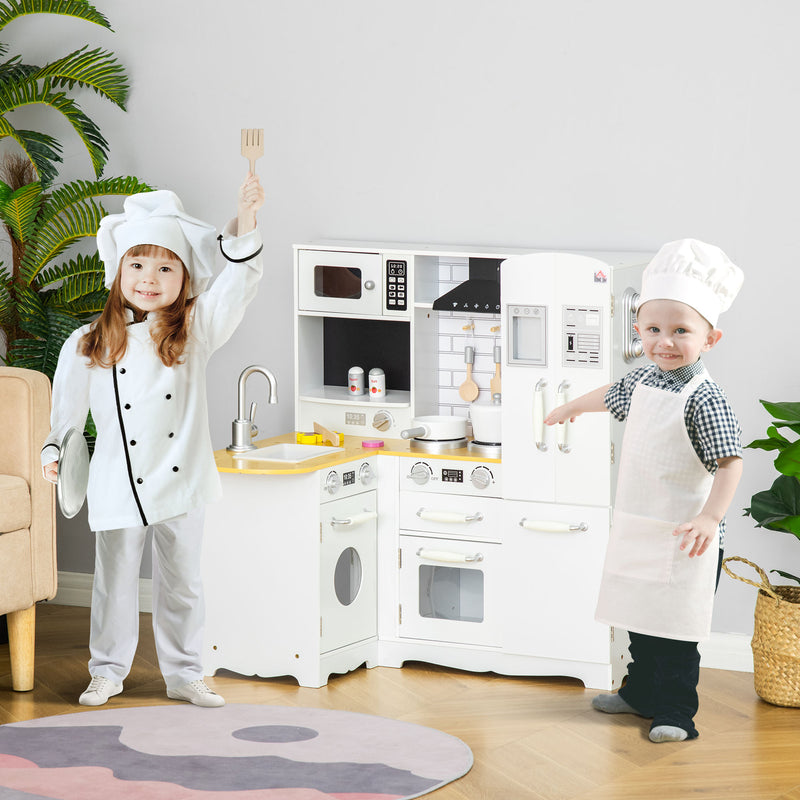 Large Play Kitchen with Complete Set of Modern Pretend Appliances Magic Cars 8