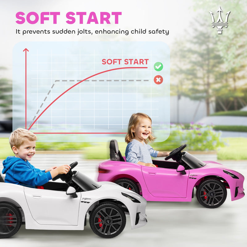 Licensed 12V Kids Electric Maserati Gran Turismo Car with Remote Control Pink Magic Cars 10