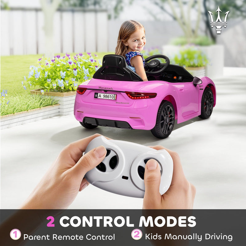 Licensed 12V Kids Electric Maserati Gran Turismo Car with Remote Control Pink Magic Cars 5