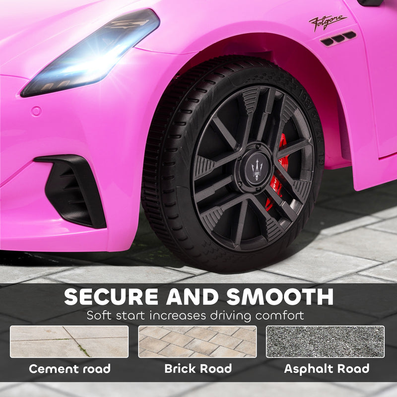 Licensed 12V Kids Electric Maserati Gran Turismo Car with Remote Control Pink Magic Cars 6
