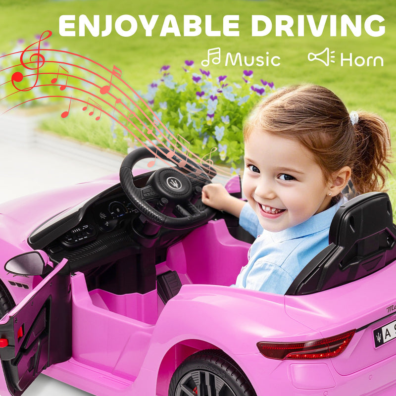 Licensed 12V Kids Electric Maserati Gran Turismo Car with Remote Control Pink Magic Cars 7