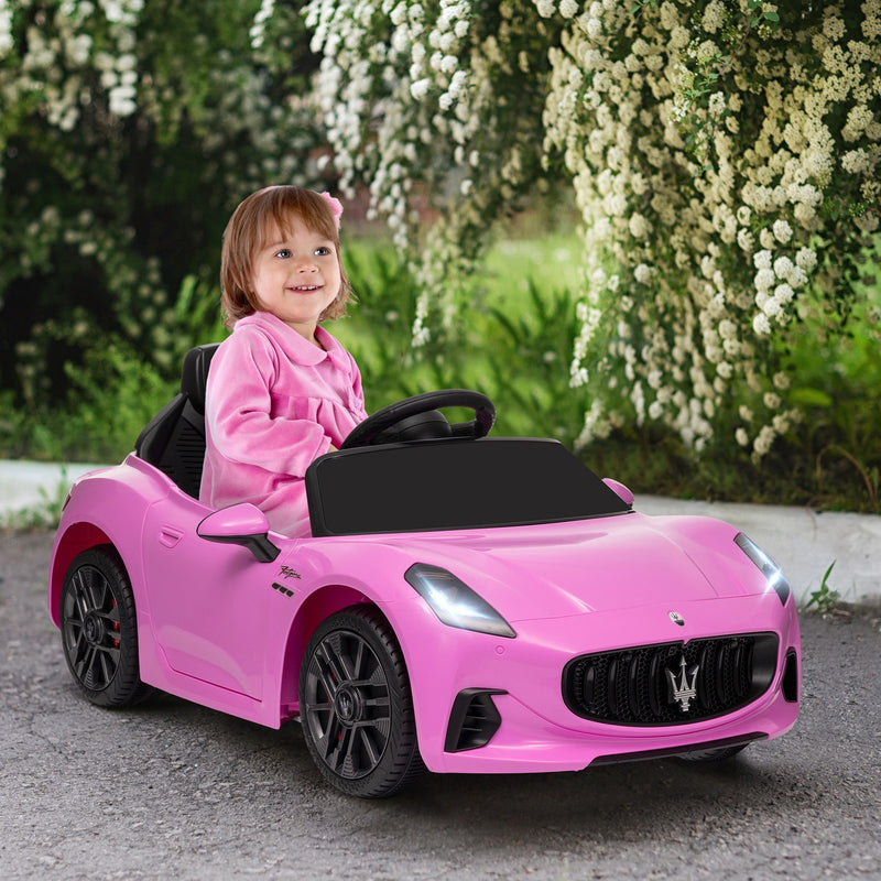 Licensed 12V Kids Electric Maserati Gran Turismo Car with Remote Control Pink Magic Cars 8