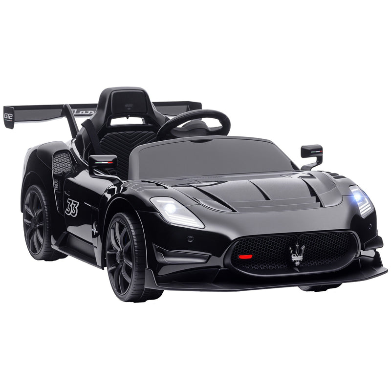 Licensed Maserati GT2 12V Ride-On Car with Shock Absorbers in Black Magic Cars Variant 0