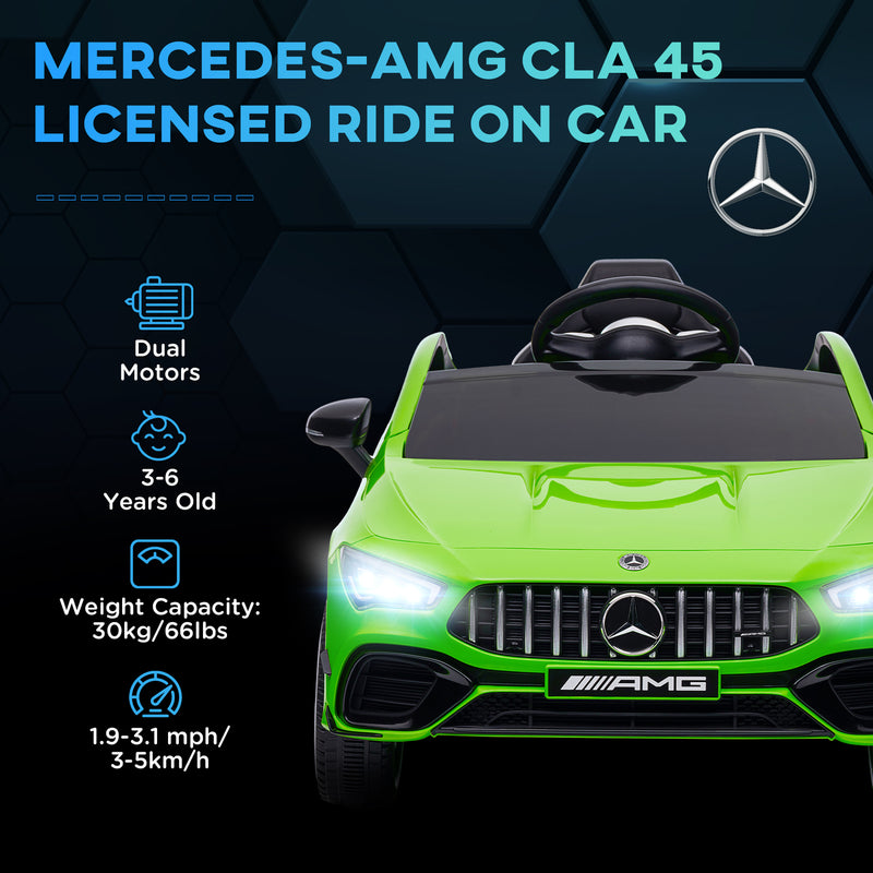 Licensed 12V Kids Electric Mercedes-Benz AMG CLA 45 Battery-Powered Ride-On Car Magic Cars 4