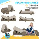 Modular 12-Piece Kids Play Couch for Playroom and Bedroom Magic Cars 4