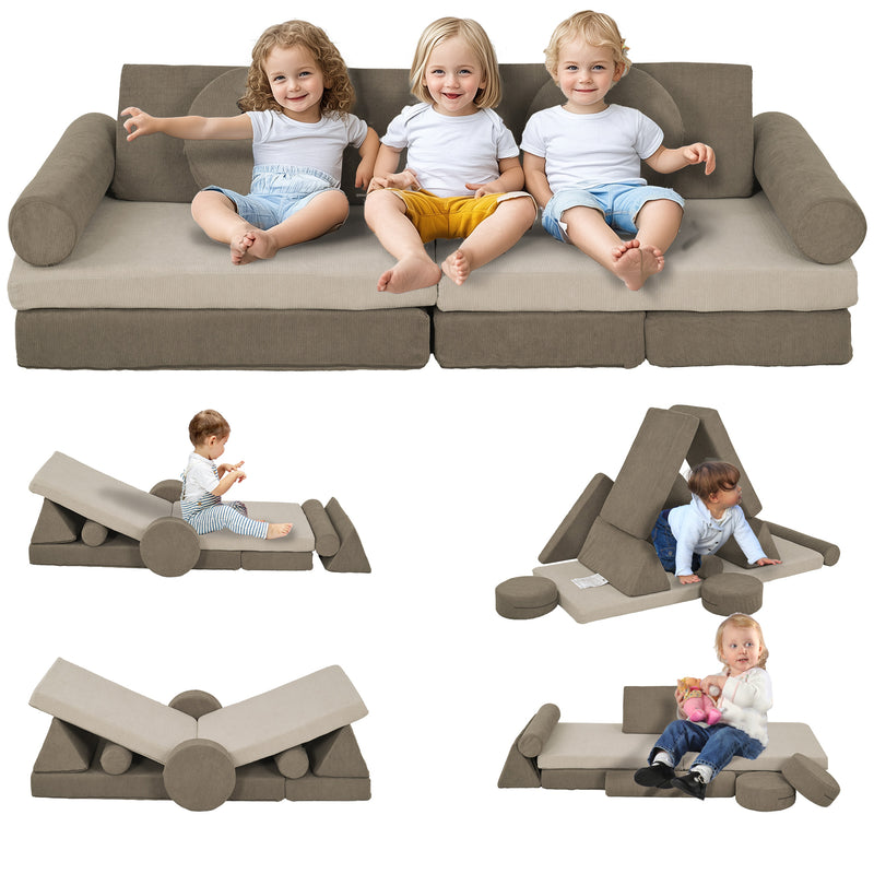 Modular 12-Piece Kids Play Couch for Playroom and Bedroom Magic Cars Variant 0