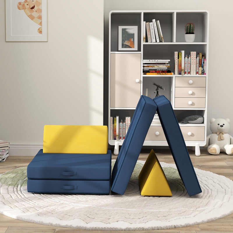 Modular 6-Piece Kids Play Couch for Playroom and Bedroom Magic Cars 1