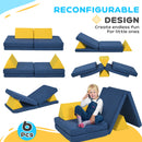 Modular 6-Piece Kids Play Couch for Playroom and Bedroom Magic Cars 4