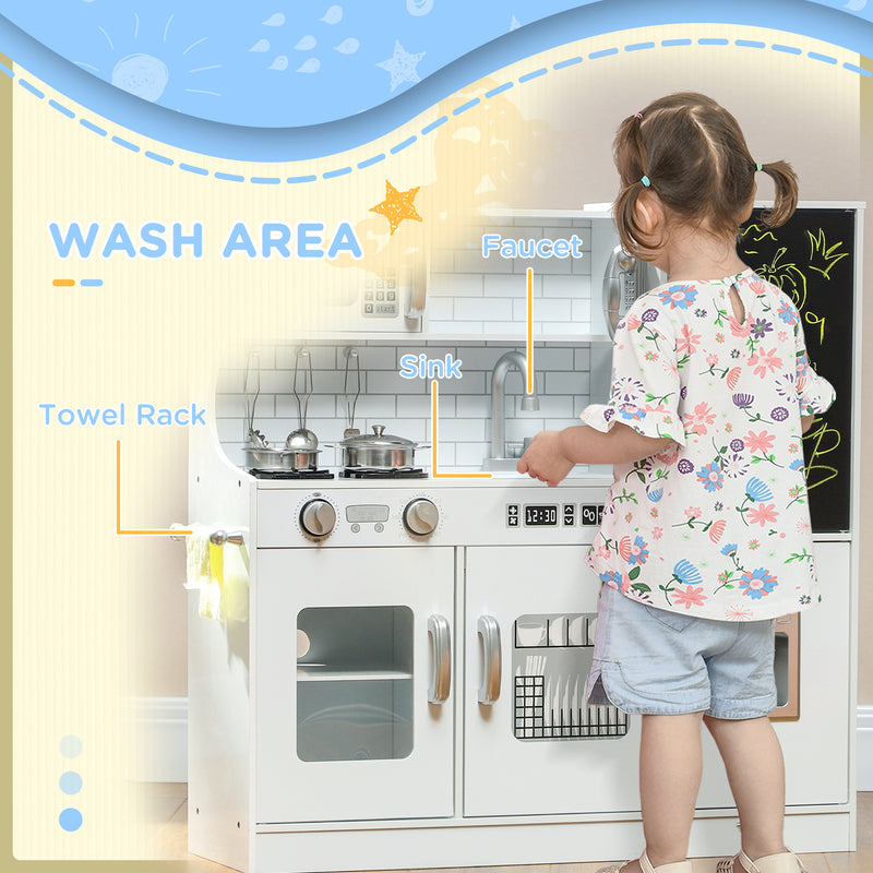 Kids Pretend Play Kitchen Set with Toy Phone Magic Cars 2