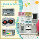 Kids Play Kitchen Set with Lights, Sounds, and Apron Magic Cars 5