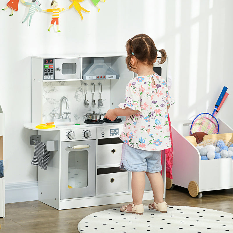 Kids Play Kitchen Set with Lights, Sounds, and Apron Magic Cars 8