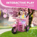 6V Electric Ride-On Bubble Car for Kids, 3-Wheeled Motorcycle with 2 MPH Speed Magic Cars 4