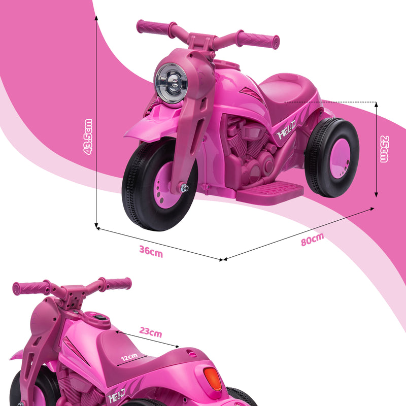 6V Electric Ride-On Bubble Car for Kids, 3-Wheeled Motorcycle with 2 MPH Speed Magic Cars 5