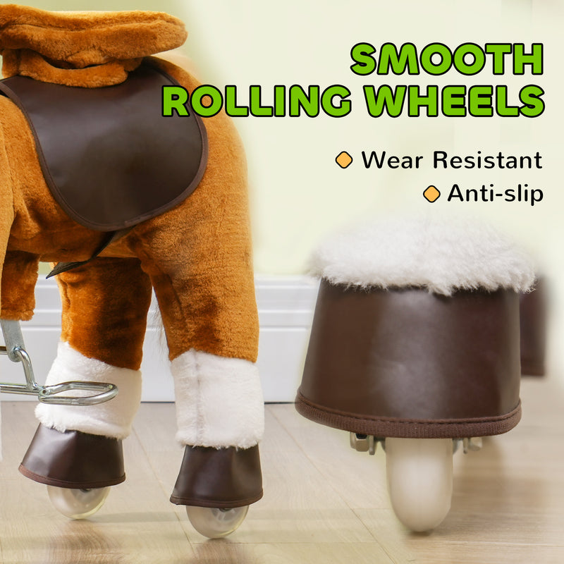 Deluxe Kids Ride-On Walking Horse Toy with Wheels Magic Cars 2
