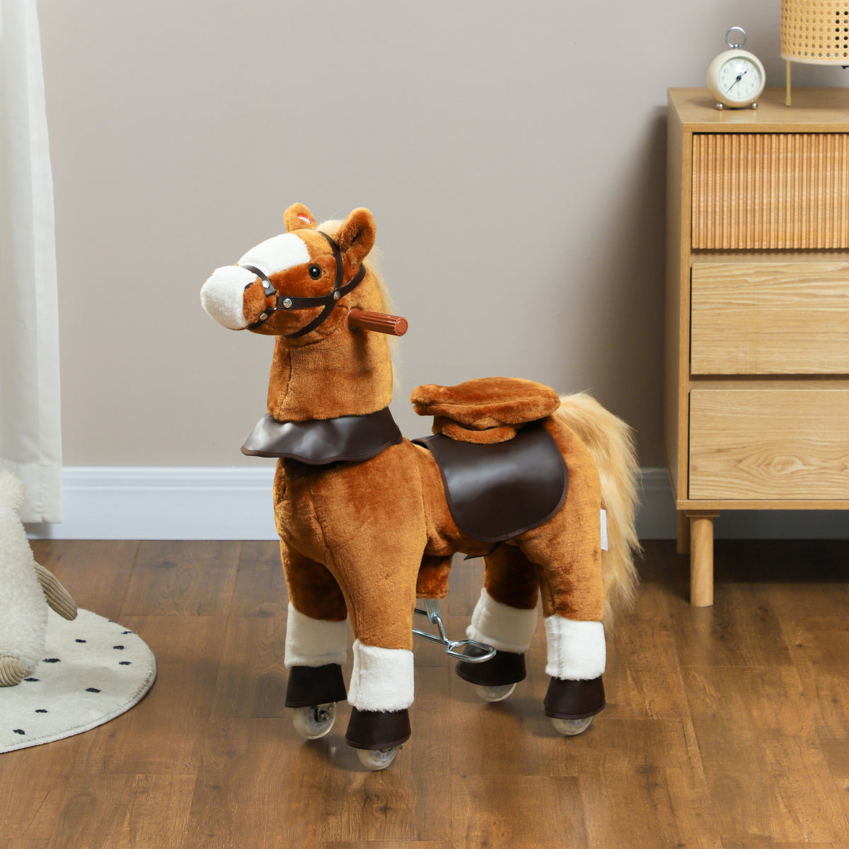 『新品』プラン トイズ Ride-on Pony 木馬 Deluxe Kids Ride-On Walking Horse Toy with Wheels